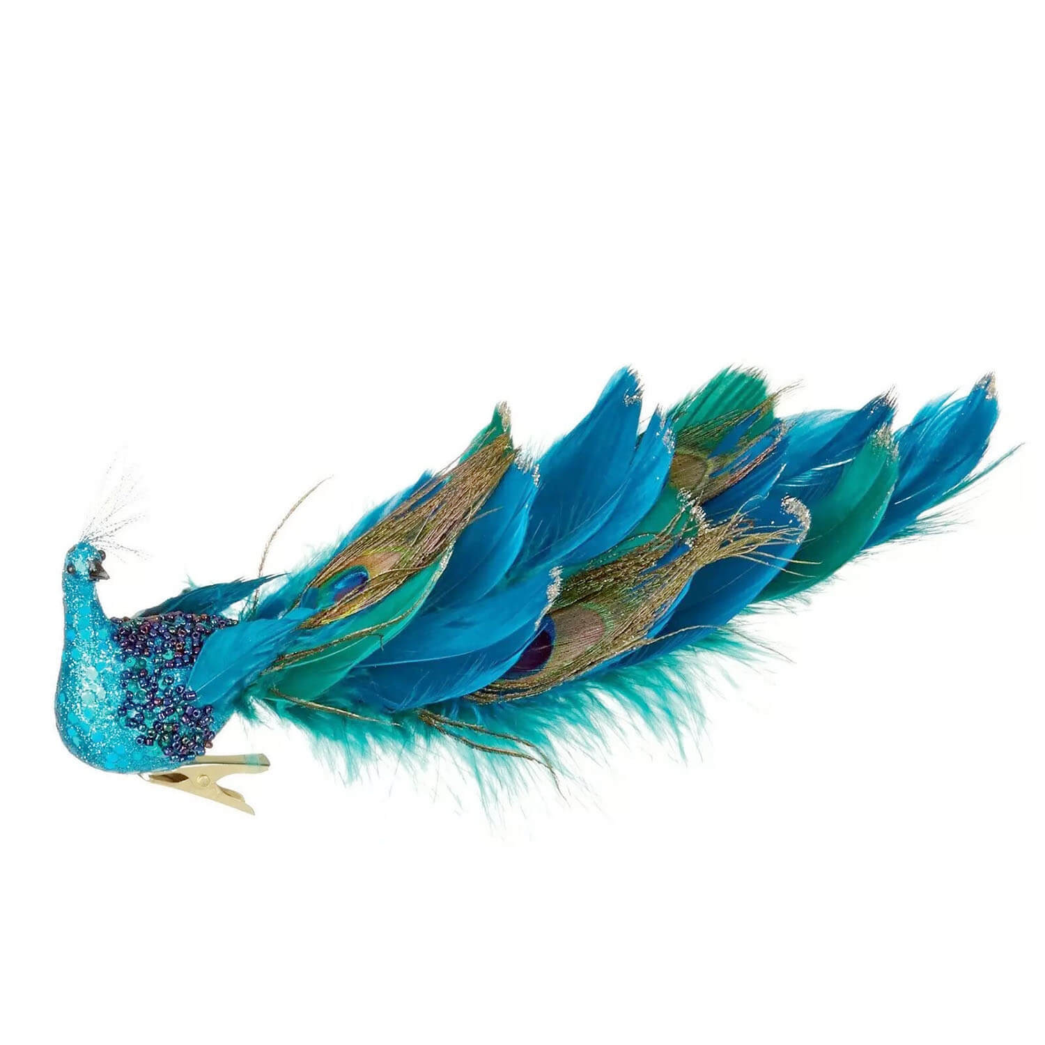 Blue Peacock Christmas Ornament – Design 2