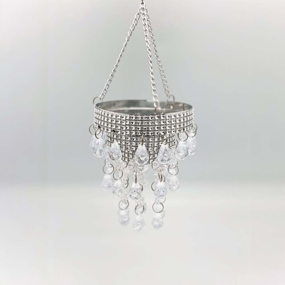 Silver 3-tier Chandelier Christmas Ornament