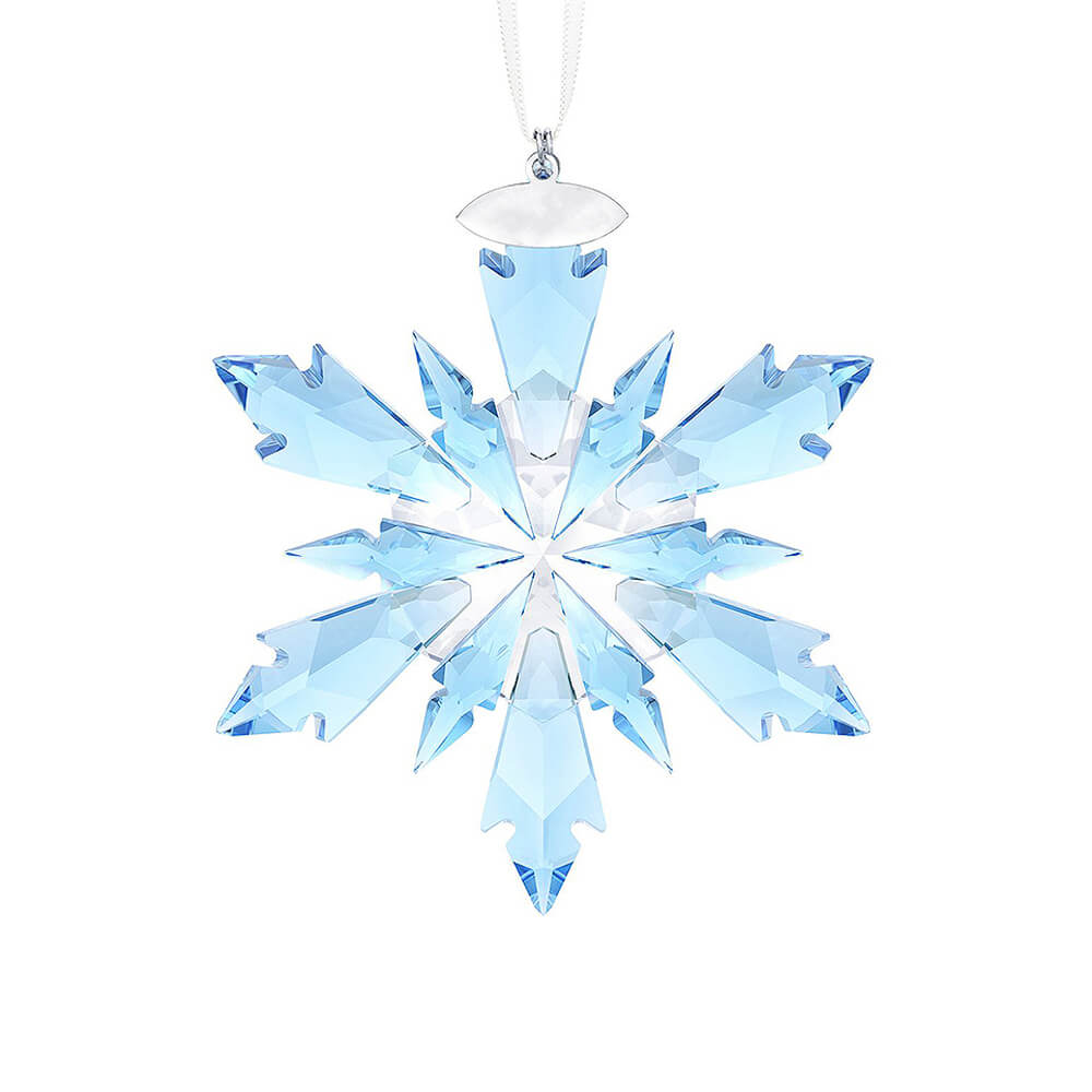 Frozen Blue Crystal Snowflake Ornament