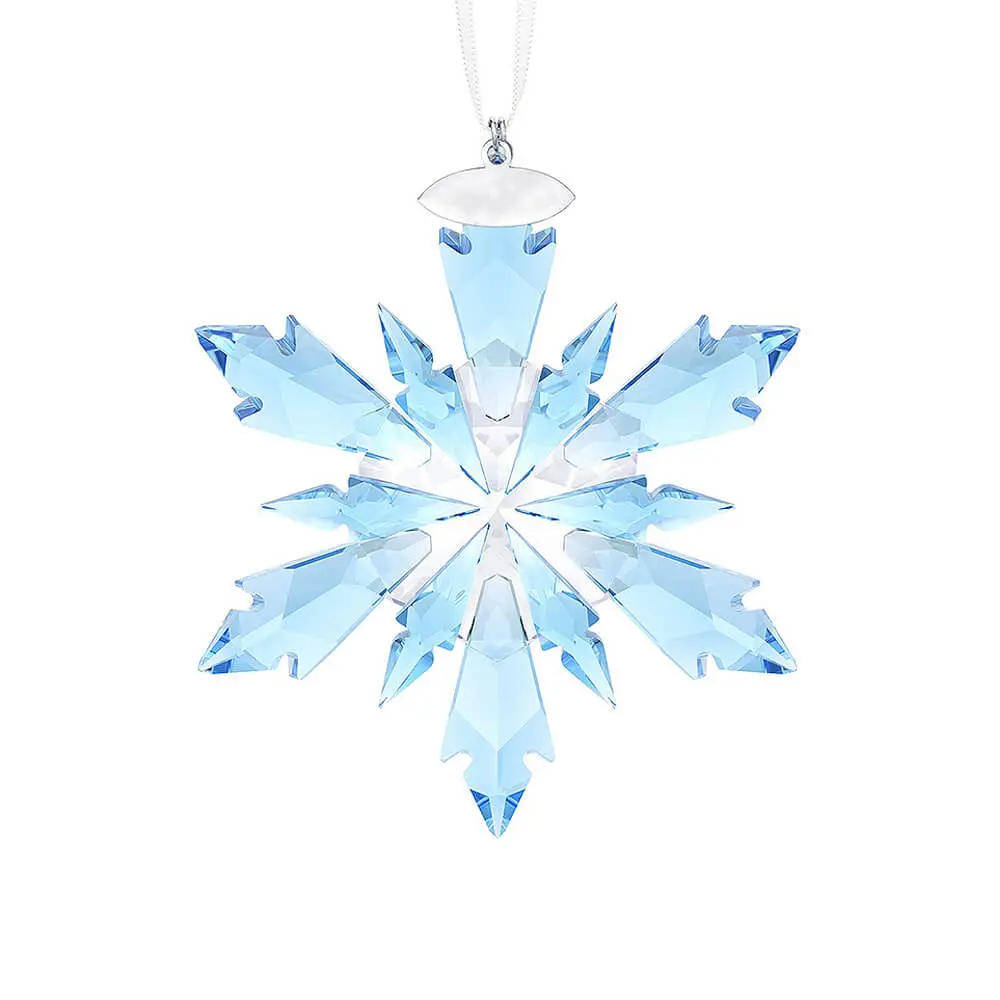 Frozen Blue Crystal Snowflake Ornament