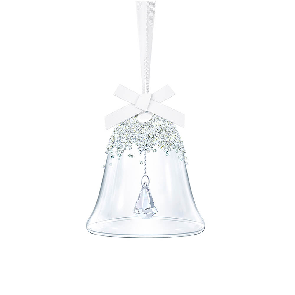 Clear Crystal Bell Ornament