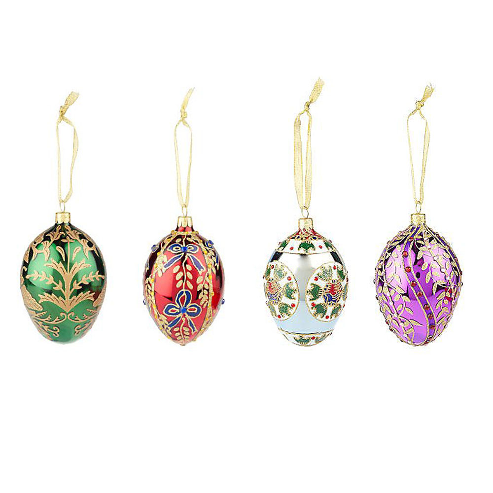 Bộ 4 Quả Trứng Vẽ Tay Joan Rivers 2008 - Size Trung - La Maison Chouette