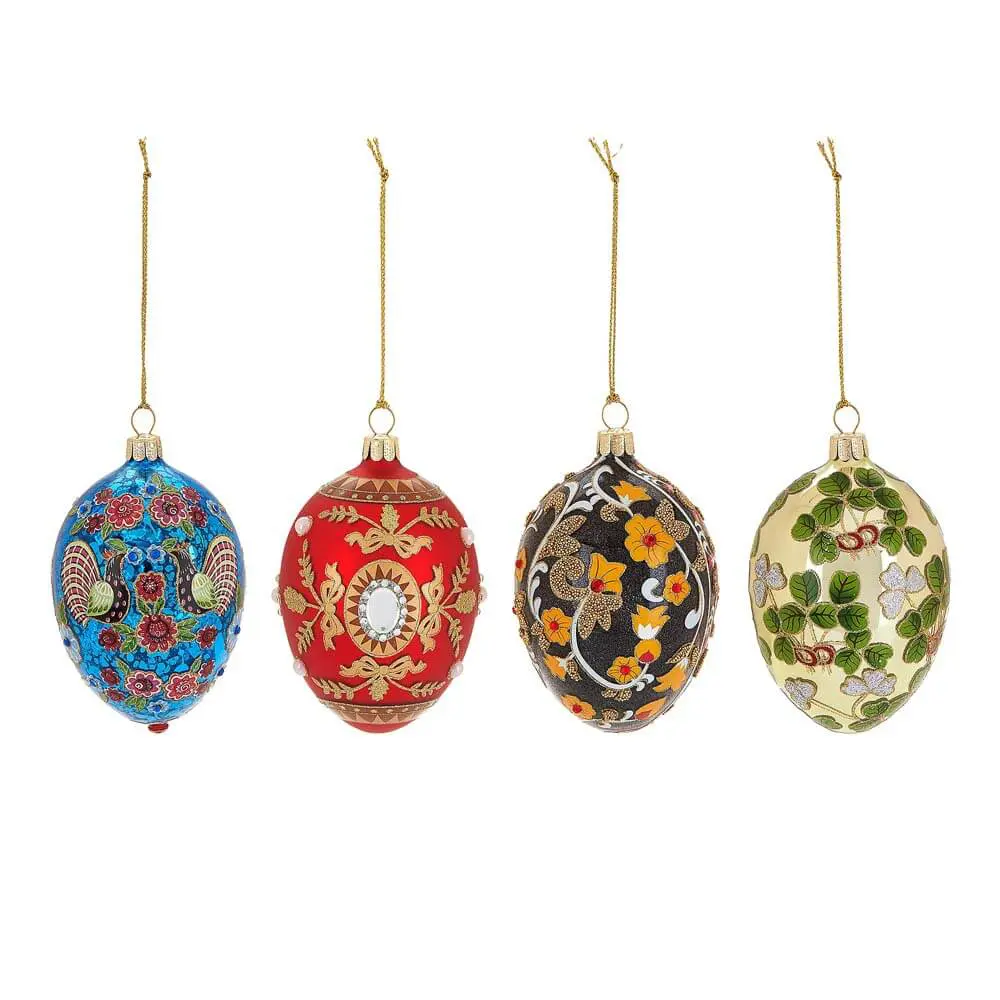 Bộ 4 Quả Trứng Vẽ Tay Joan Rivers 2017 - Size Trung - La Maison Chouette
