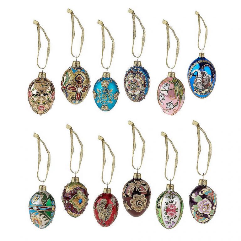 Bộ 12 Quả Trứng Vẽ Tay Joan Rivers 2009 - Size Nhỏ - La Maison Chouette