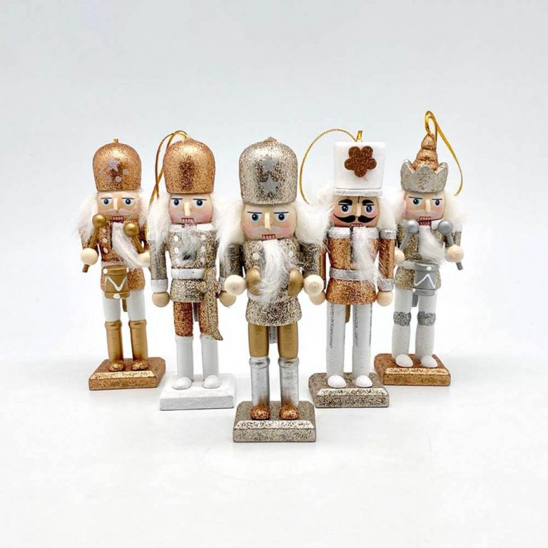 Bộ 5 Chú Lính Chì Nutcracker Vàng Nhũ - La Maison Chouette