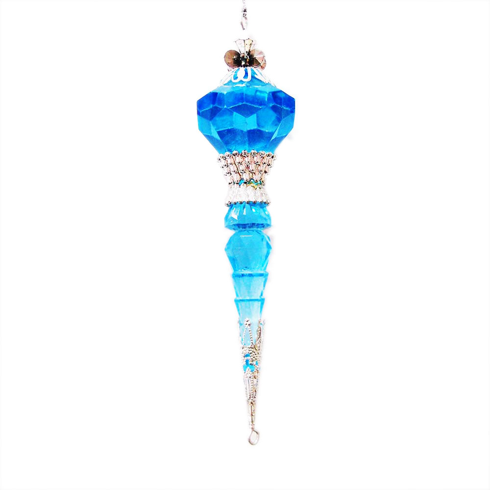 Blue Acrylic Icicle Christmas Ornament