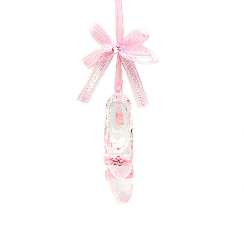 Clear Ballet Shoes with Pink Ribbon Christmas Ornaments – Kurt Adler