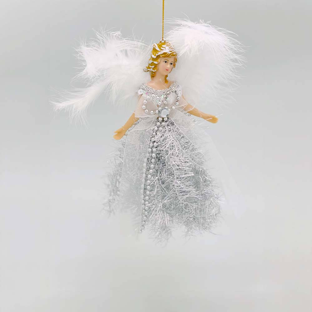 Silver Angel Christmas Ornament