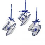 Wedgwood Blue Jasperware Porcelain Joy Christmas Bauble