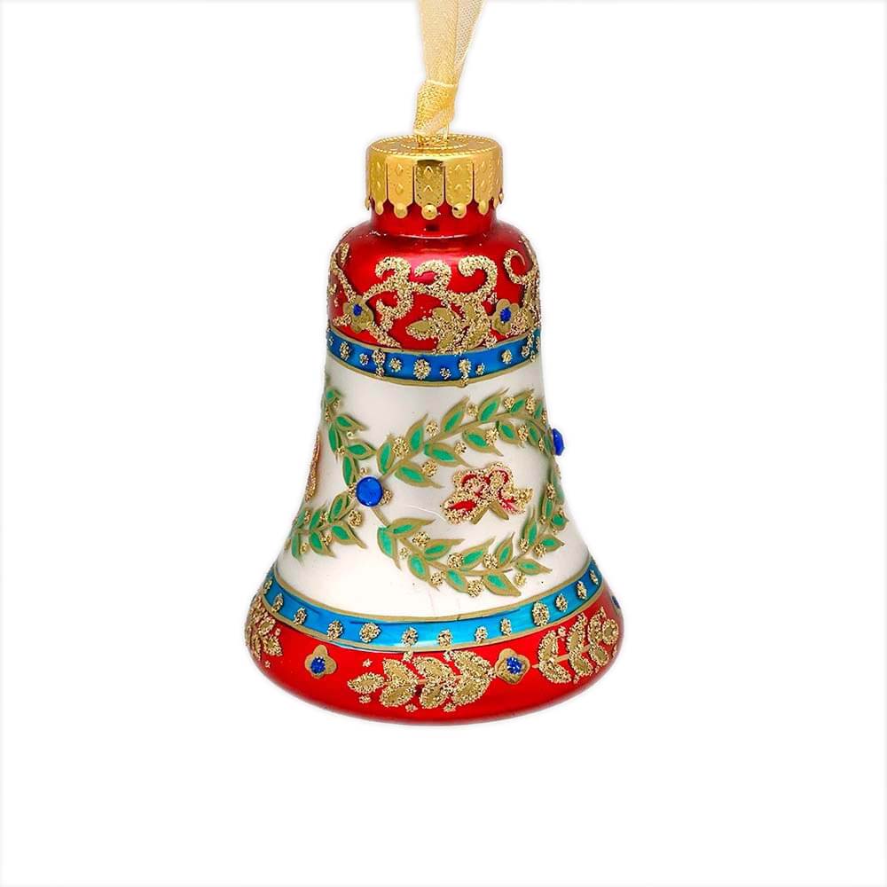 Hand-painted Bell Glass Ornament Size S – Designer Studio