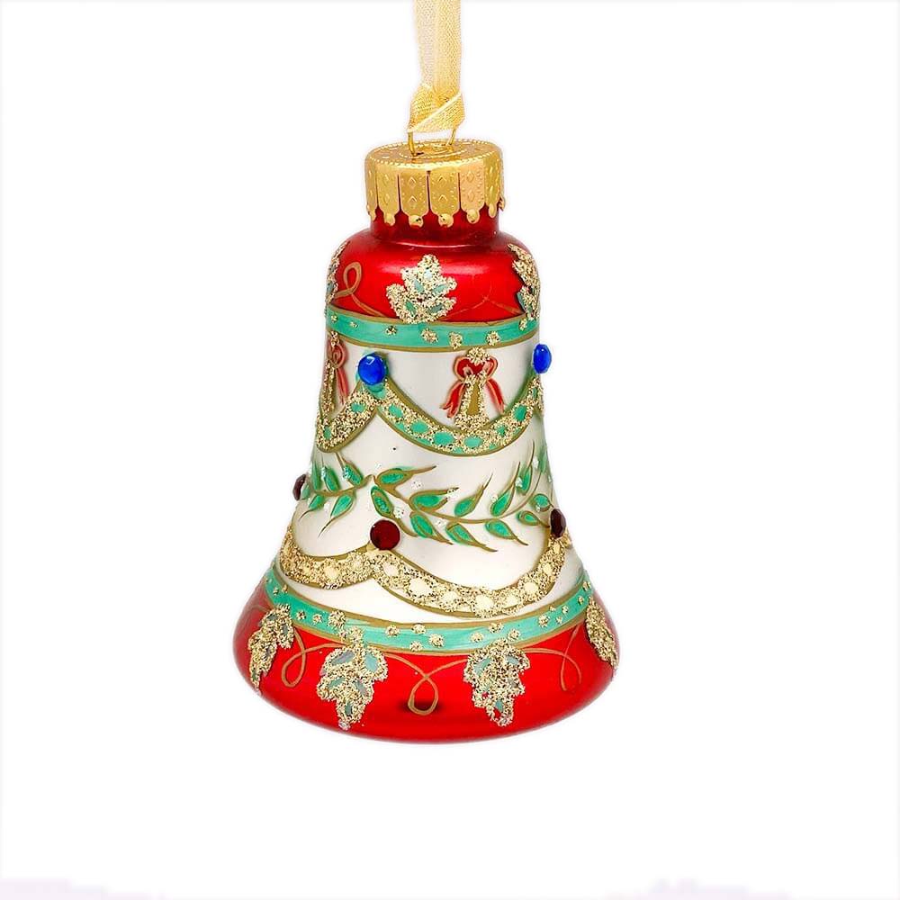 Hand-painted Bell Glass Ornament Size S – Designer Studio