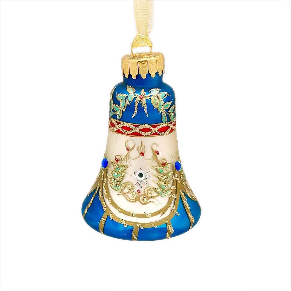 Hand-painted Bell Glass Ornament Size S – Designer Studio