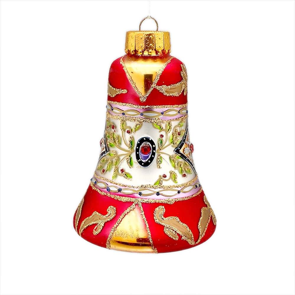 Hand-painted Bell Glass Ornament Size M – Designer Studio