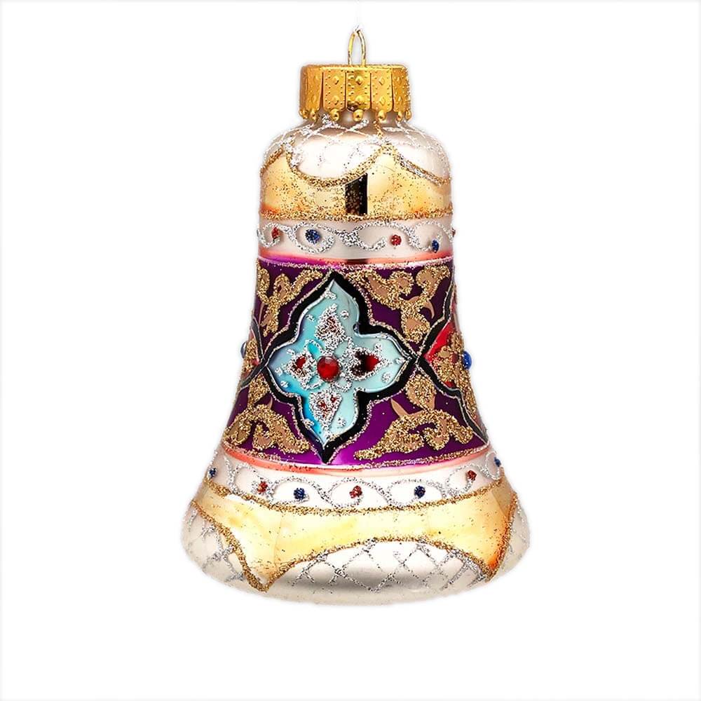 Hand-painted Bell Glass Ornament Size M – Designer Studio