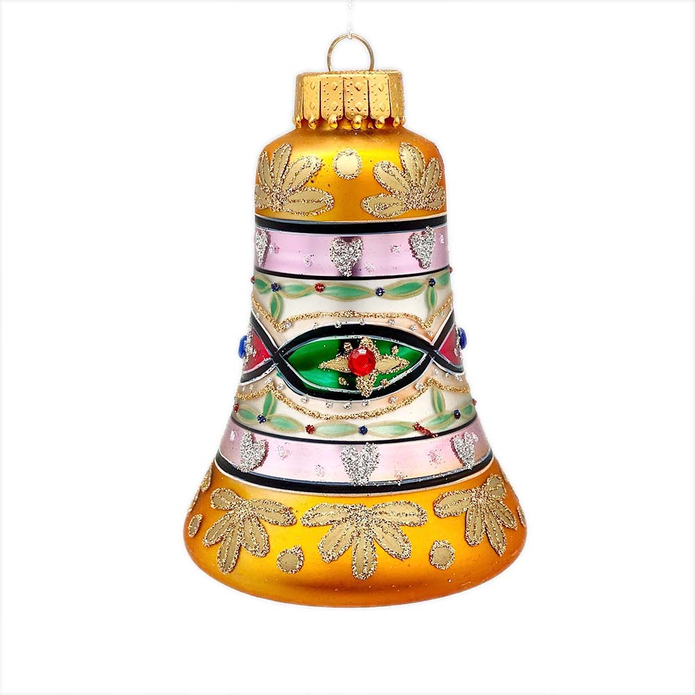 Hand-painted Bell Glass Ornament Size M – Designer Studio