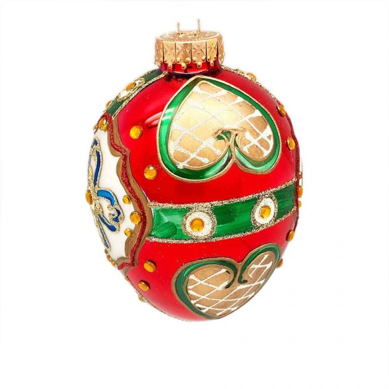 Hand-painted Faberge Egg Glass Ornament Size L – Kurt Adler