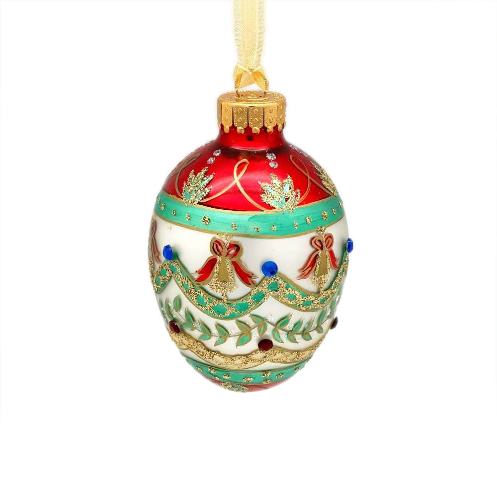 Hand-painted Faberge Egg Glass Ornament Size S – Designer Studio