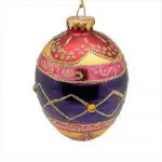 Hand-painted Faberge Egg Glass Ornament Size M – GKI Bethlehem