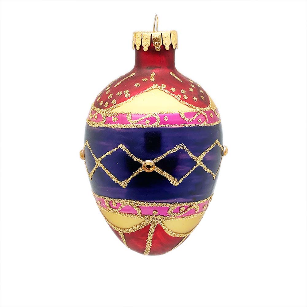 Hand-painted Faberge Egg Glass Ornament Size M – GKI Bethlehem