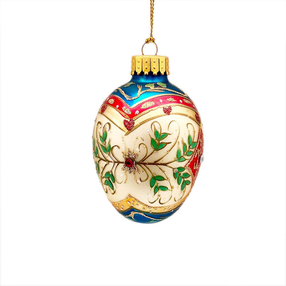 Hand-painted Faberge Egg Glass Ornament Size S – Designer Studio