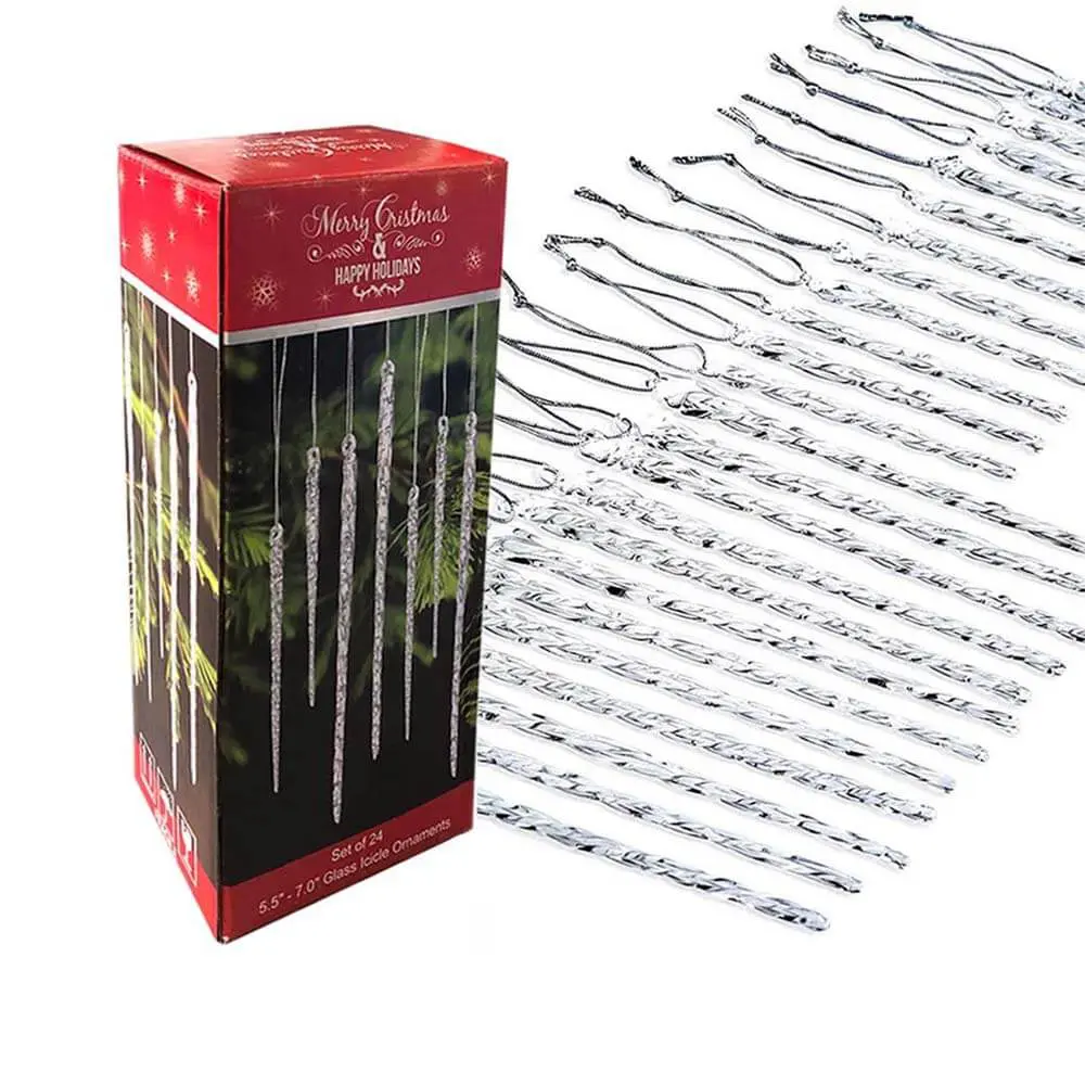 Set of 24 Glass Icicles – Kurt S.Adler