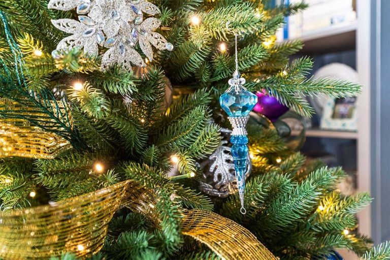 Blue Acrylic Icicle Christmas Ornament