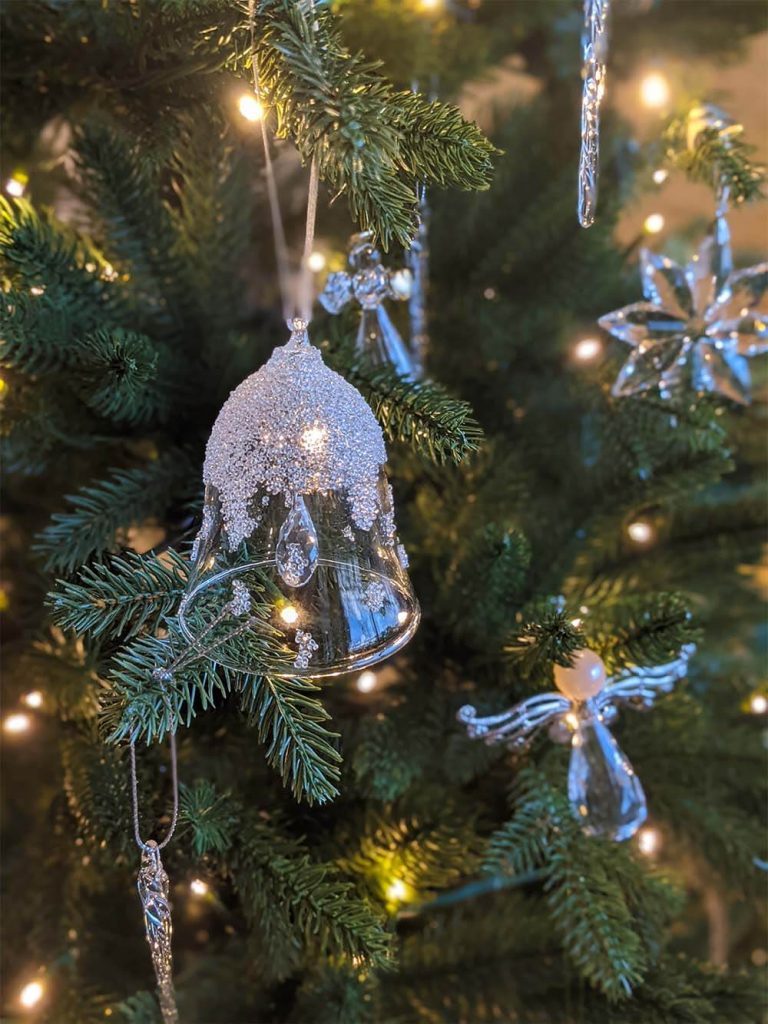 Clear Crystal Bell Ornament