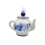Ấm Trà Gốm Trắng Xanh - La Maison Chouette