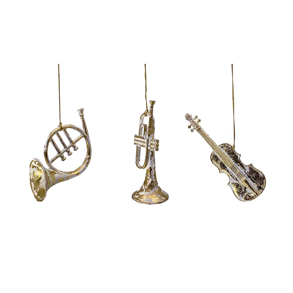 Vintage Gold Musical Instrument – Set of 3