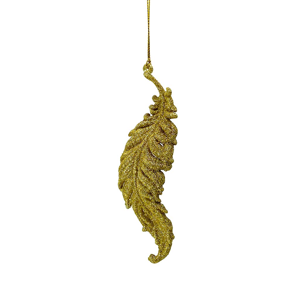 Gold Feather Ornament