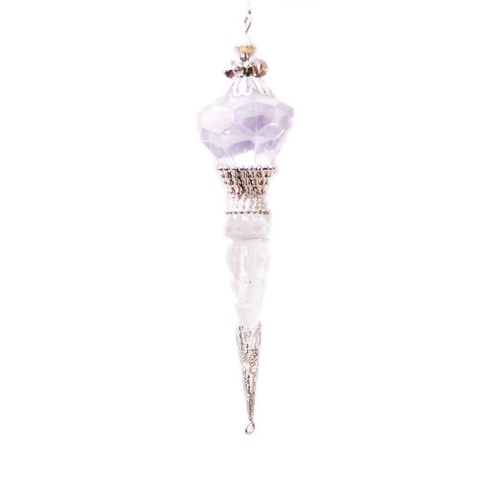 Clear Acrylic Icicle Christmas Ornament