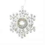 Glass Oriental Fan with Plum Blossom Ornament