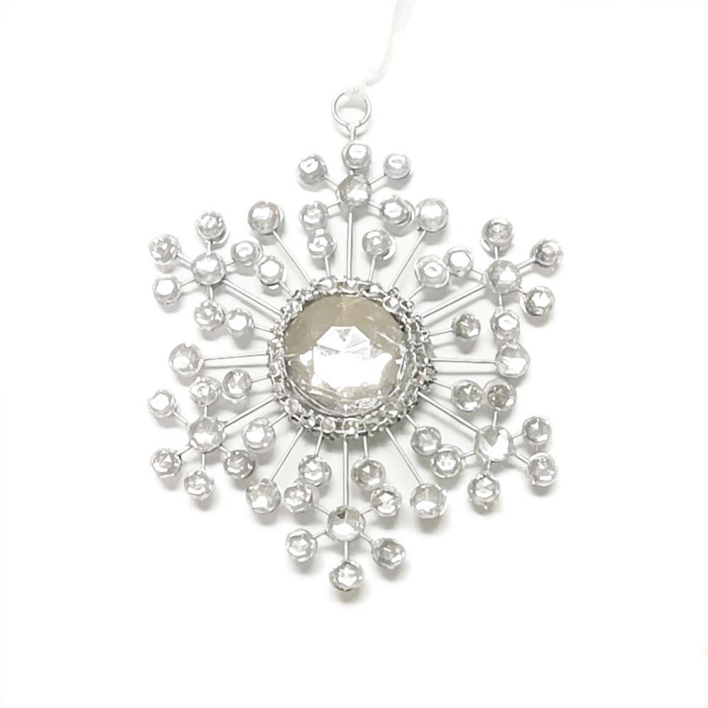 Silver Snowflake with Beads