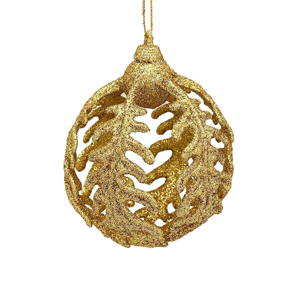 Gold Feather 10cm Shatterproof Ornament – Set of 2