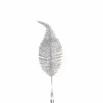 Silver/Gold Velvet Poinsettia Pick