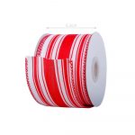 White Velvet Gold Rim Ribbon 63mm Wide – 9m Roll