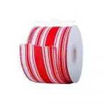 White Velvet Gold Rim Ribbon 63mm Wide – 9m Roll