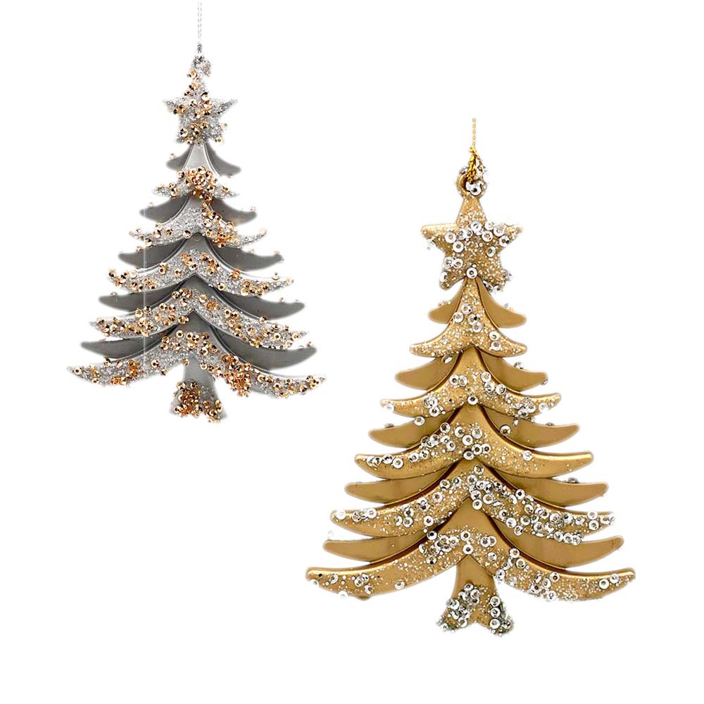 Silver Gold Tree Ornaments