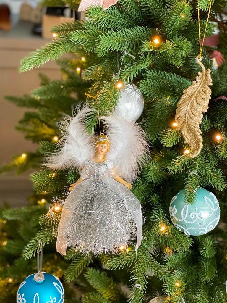 Silver Angel Christmas Ornament