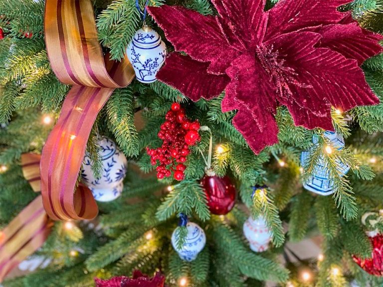 Red Velvet Poinsettia Pick