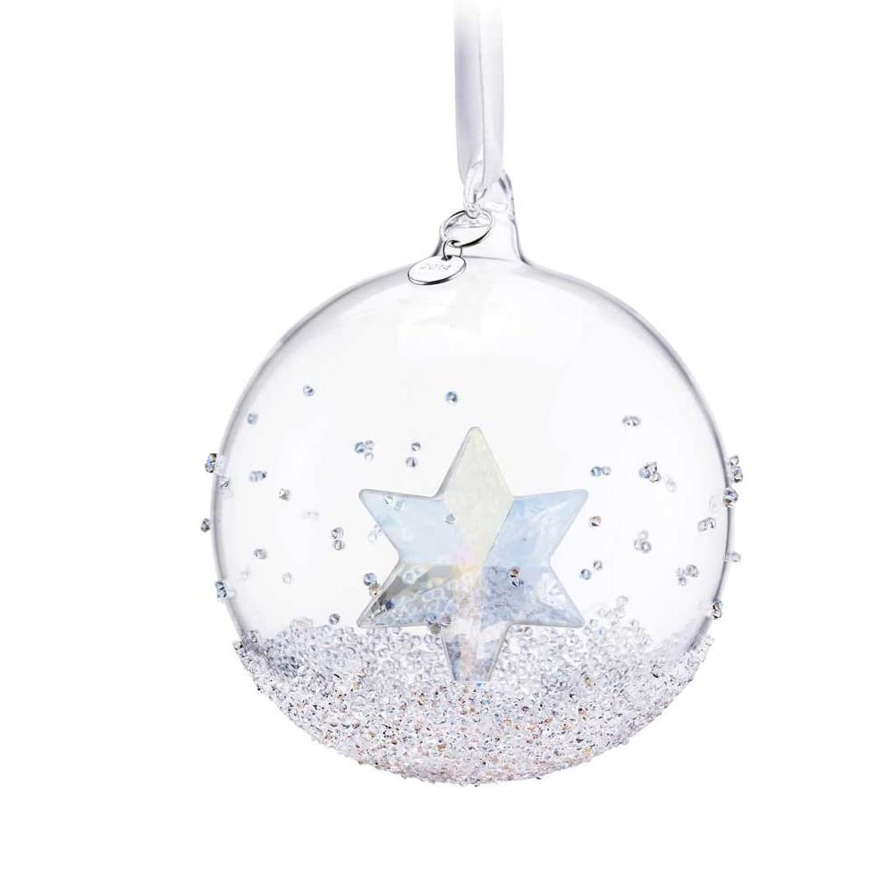 Clear Crystal Ball with Star Ornament