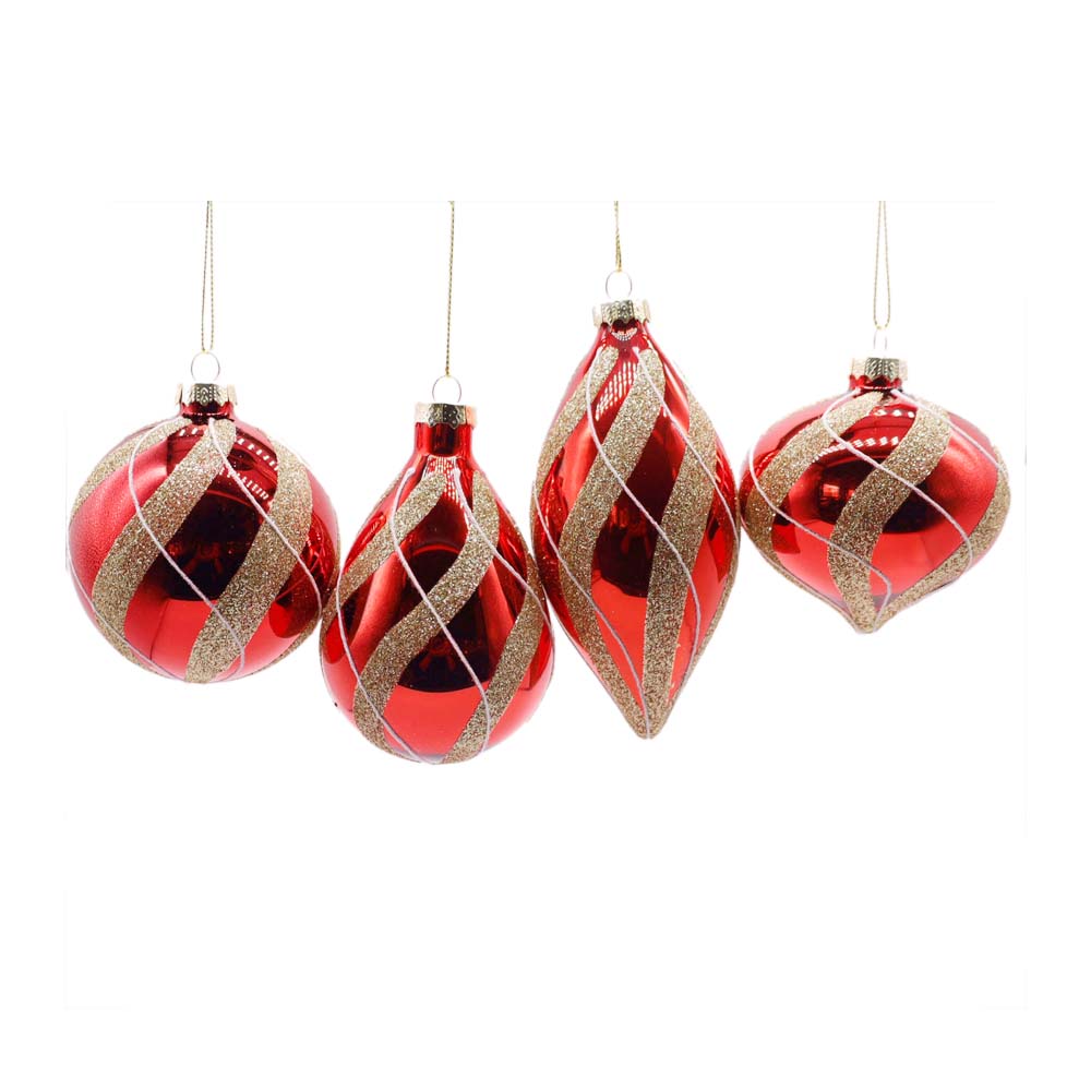 Mixed Red Ornament – Set of 8