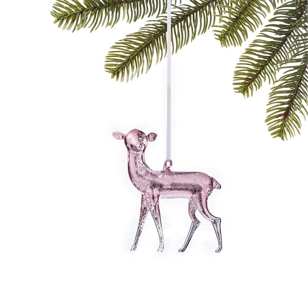 Purple Pink Glass Reindeer – Holiday Lane