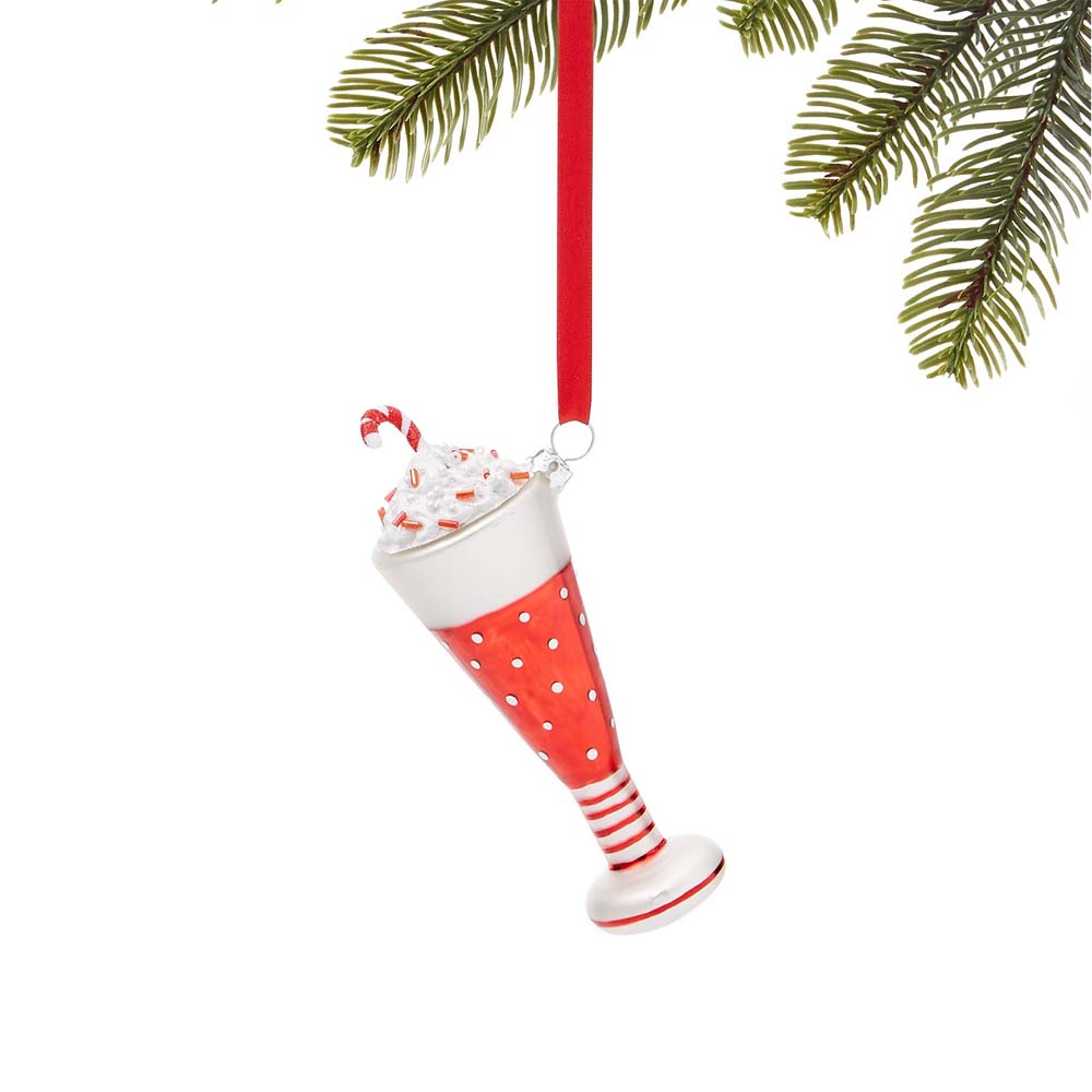 Candy Cane Glass of Milkshake – Holiday Lane