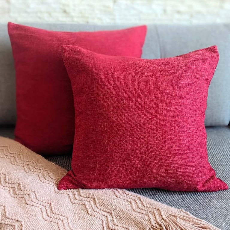 Cushion Cover in Red Linen