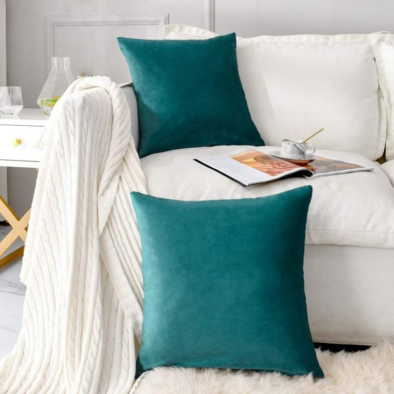 Cushion Cover Teal Velvet – Size 45 x 45cm