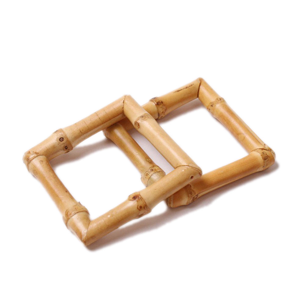 Square Bamboo Napkin Ring – Set of 2