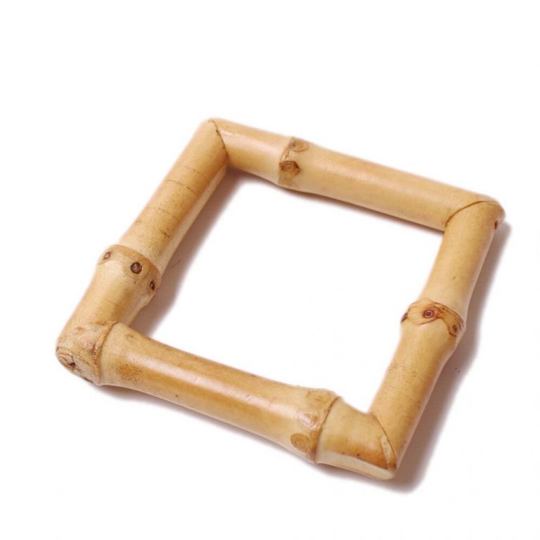 Square Bamboo Napkin Ring – Set of 2