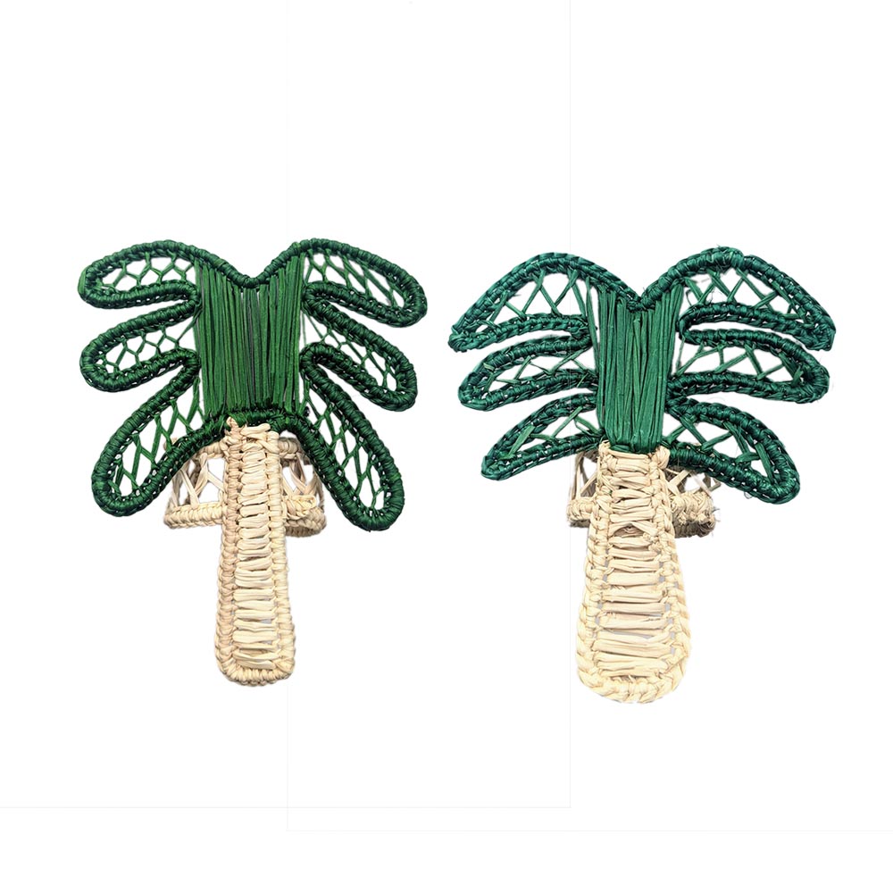 Iraca Palm Tree Napkin Ring – Set of 2