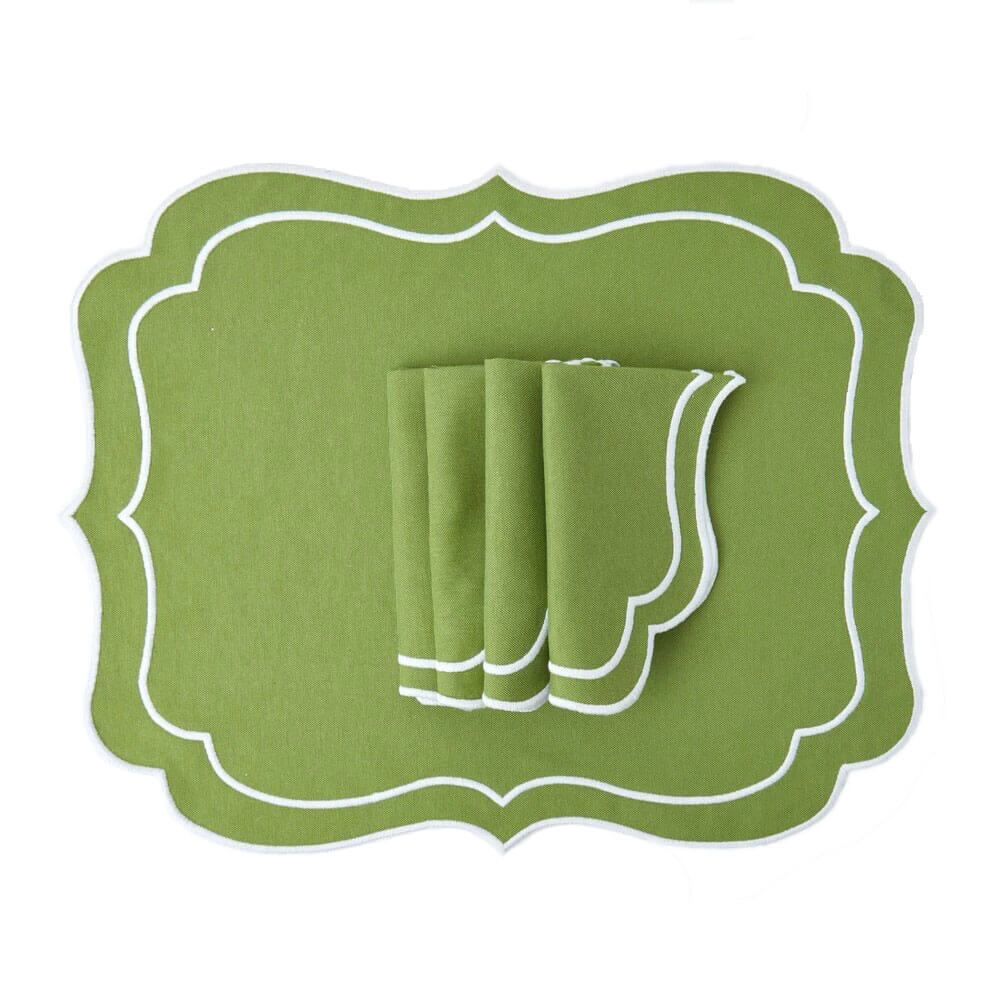 Sylvie Green Placemat & Napkin – Set of 2